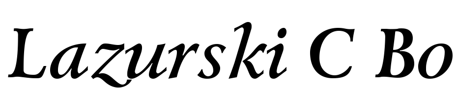 Lazurski C Bold Italic cкачать шрифт бесплатно